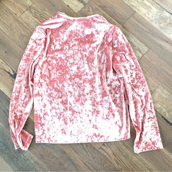 Victoria's Secret Pink Crushed Velvet Button Up Pajama Top Size X-Small - Picture 4 of 12